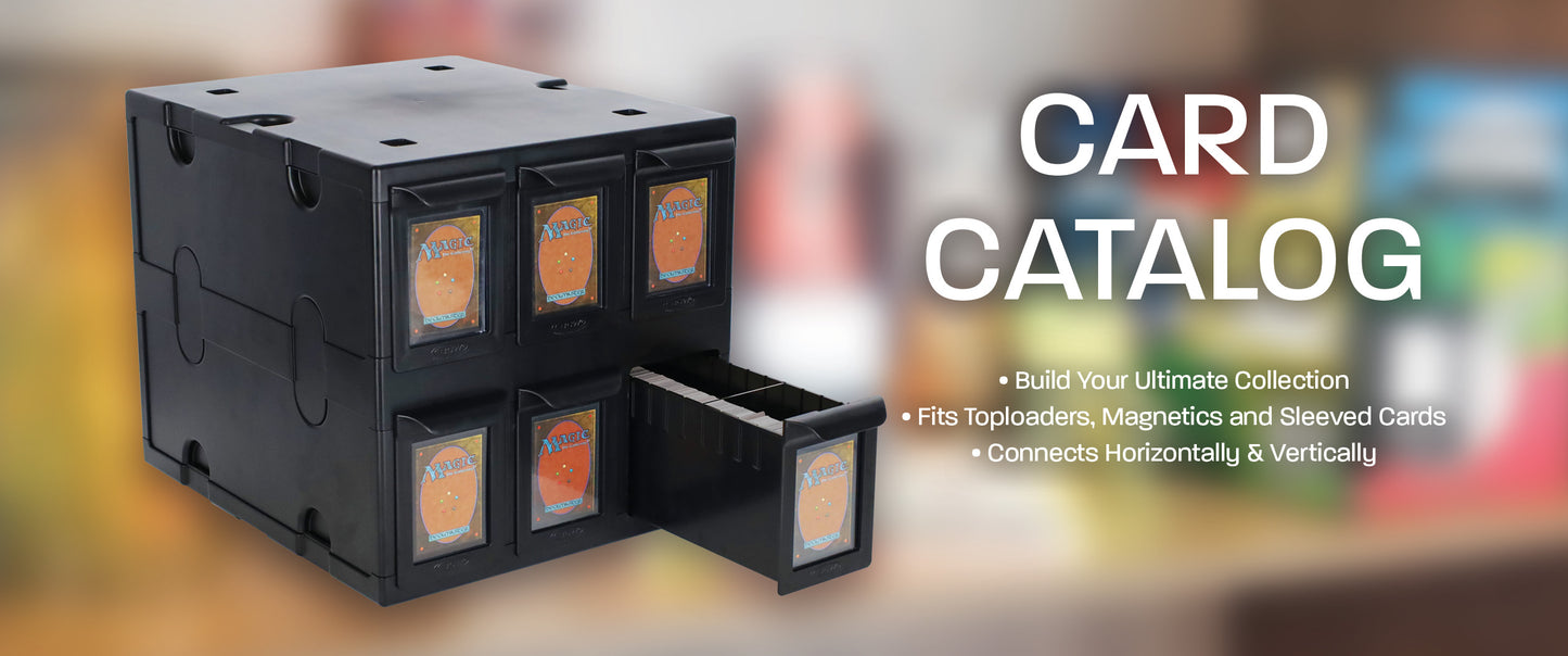 6 Drawer Card Catalog - Black