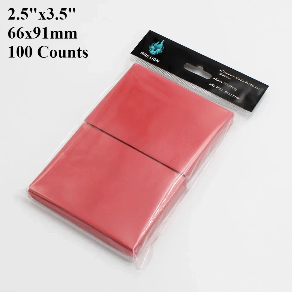 100 PCS 66x91mm Matte Colorful Standard Size Card Sleeves TCG Trading Cards Protector Tarot Shield Board Games Magical Cover PKM
