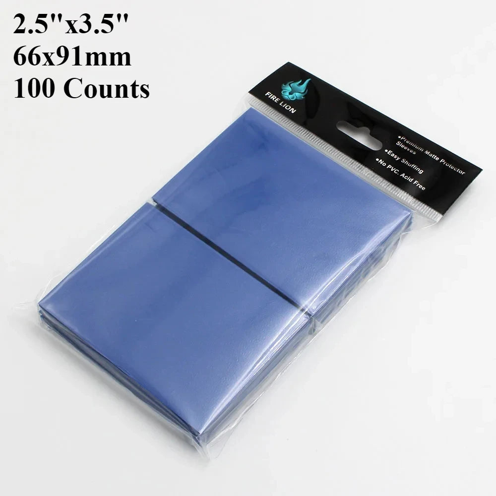 100 PCS 66x91mm Matte Colorful Standard Size Card Sleeves TCG Trading Cards Protector Tarot Shield Board Games Magical Cover PKM