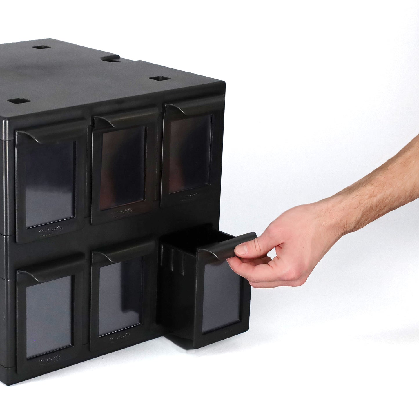 6 Drawer Card Catalog - Black