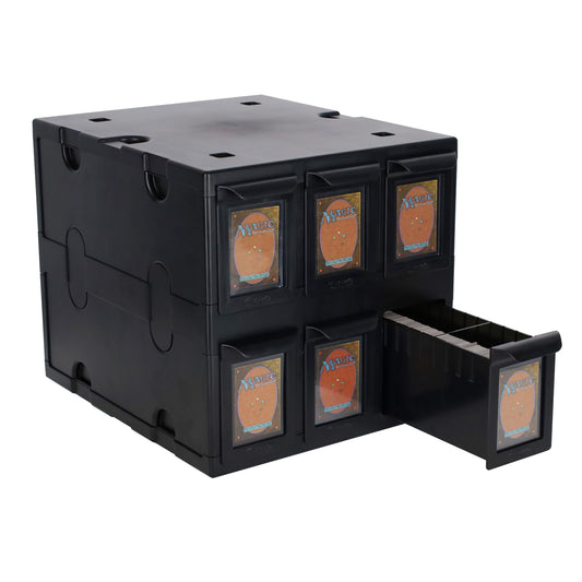 6 Drawer Card Catalog - Black