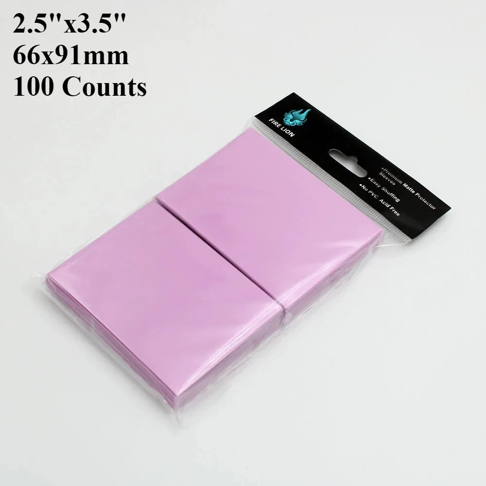 100 PCS 66x91mm Matte Colorful Standard Size Card Sleeves TCG Trading Cards Protector Tarot Shield Board Games Magical Cover PKM