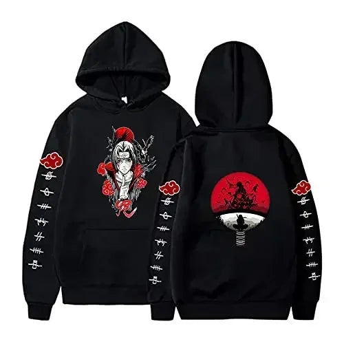 Anime Hoodie for Man Women Uchiha Itachi Sweatshirts Casual Clothes Akatsuki Fall Winter Children's Top Coat Warm Gifts