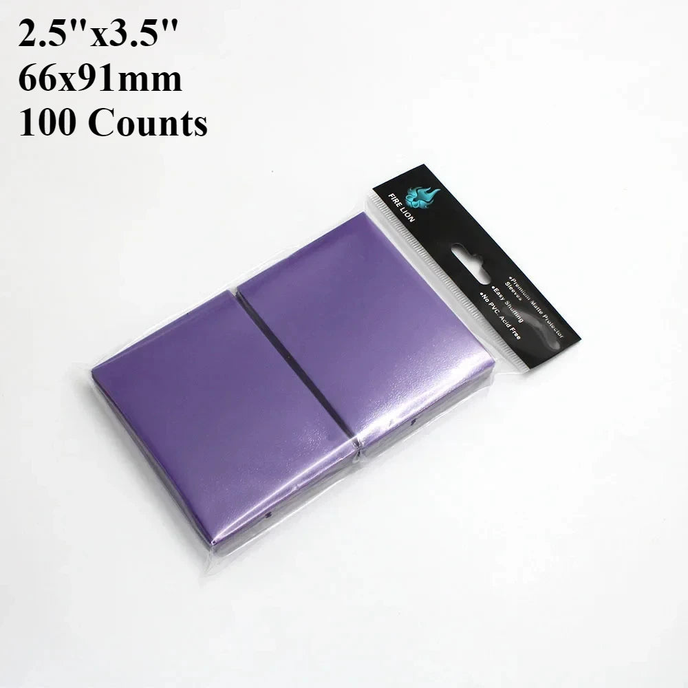 100 PCS 66x91mm Matte Colorful Standard Size Card Sleeves TCG Trading Cards Protector Tarot Shield Board Games Magical Cover PKM