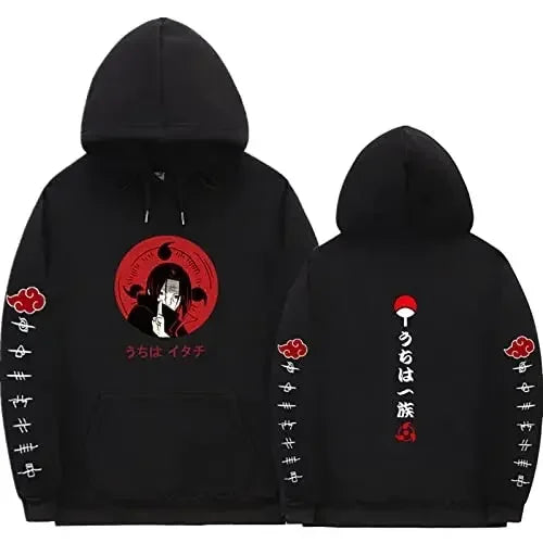 Anime Hoodie for Man Women Uchiha Itachi Sweatshirts Casual Clothes Akatsuki Fall Winter Children's Top Coat Warm Gifts