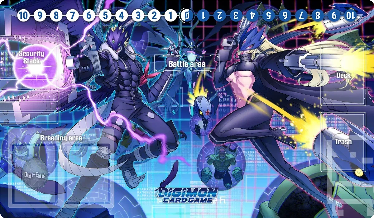 Digimon Playmat Omnimon Lady Devimon Beelzemon Imperialdramon Board Game Mat TCG CCG Trading Card Game Mat Anime Mouse Pad & Bag