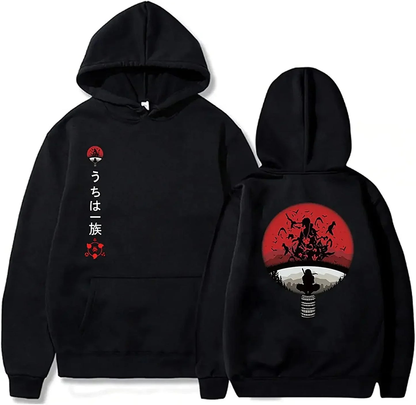 Anime Hoodie for Man Women Uchiha Itachi Sweatshirts Casual Clothes Akatsuki Fall Winter Children's Top Coat Warm Gifts