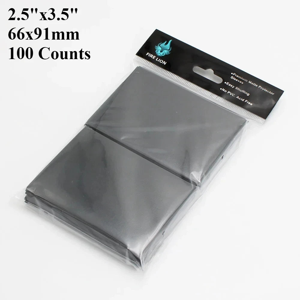 100 PCS 66x91mm Matte Colorful Standard Size Card Sleeves TCG Trading Cards Protector Tarot Shield Board Games Magical Cover PKM