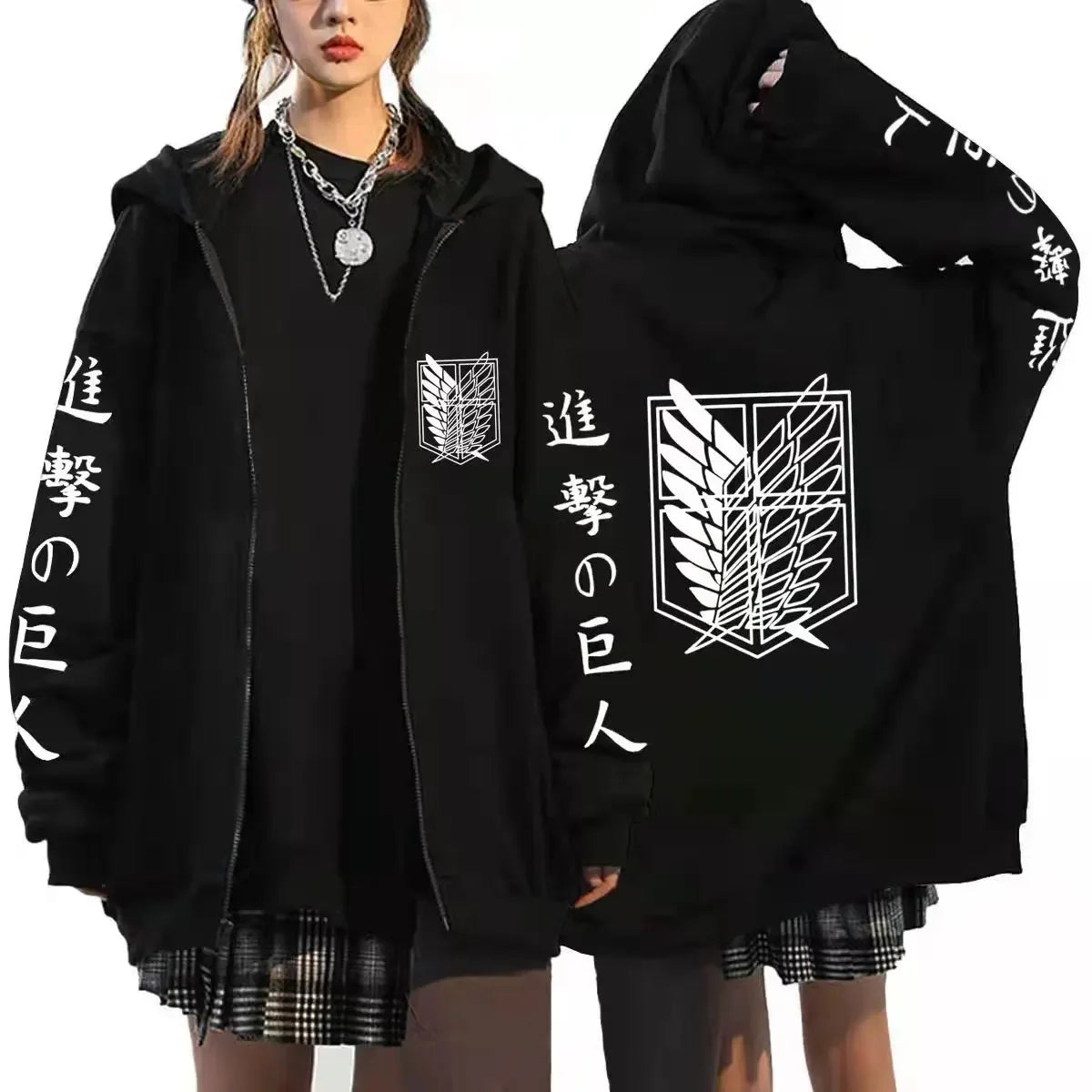 Anime Zipper Hoodie Sports Coat Sportswear Role Playing Women Sportswear Autumn Hoodie Fashionable Hoodie Rtable Womens Clothing