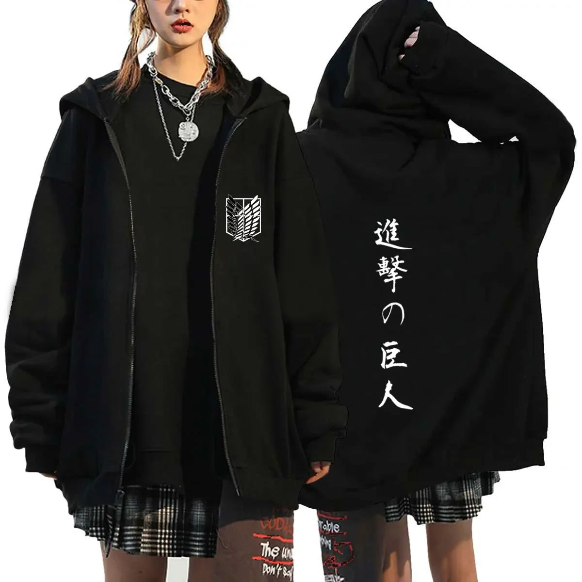 Anime Zipper Hoodie Sports Coat Sportswear Role Playing Women Sportswear Autumn Hoodie Fashionable Hoodie Rtable Womens Clothing