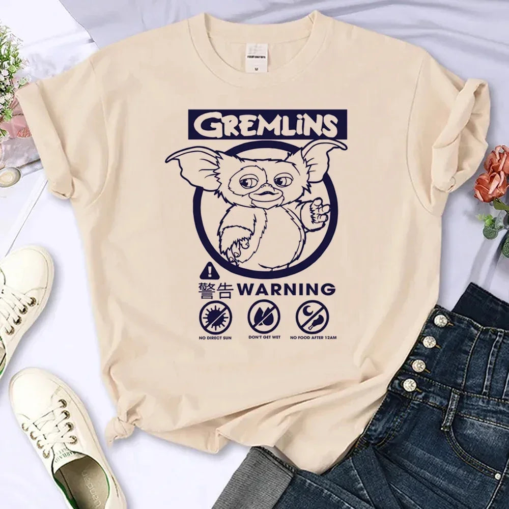 Gremlins T Shirt Women Anime Streetwear Comic T Shirt Female Designer Clothes Aesthetic Clothes