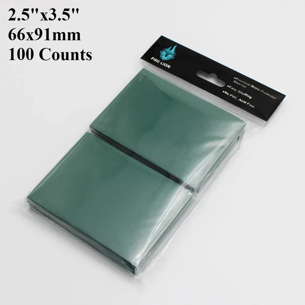 100 PCS 66x91mm Matte Colorful Standard Size Card Sleeves TCG Trading Cards Protector Tarot Shield Board Games Magical Cover PKM