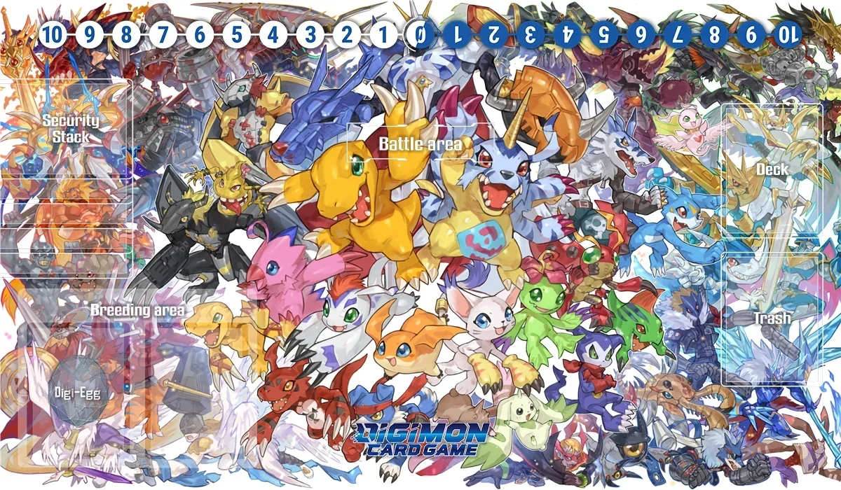 Digimon Playmat Omnimon Lady Devimon Beelzemon Imperialdramon Board Game Mat TCG CCG Trading Card Game Mat Anime Mouse Pad & Bag