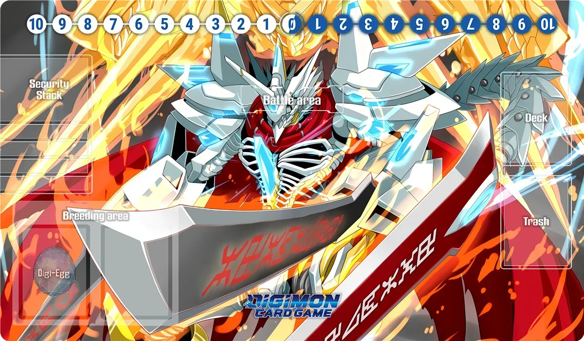 Digimon Playmat Omnimon Lady Devimon Beelzemon Imperialdramon Board Game Mat TCG CCG Trading Card Game Mat Anime Mouse Pad & Bag
