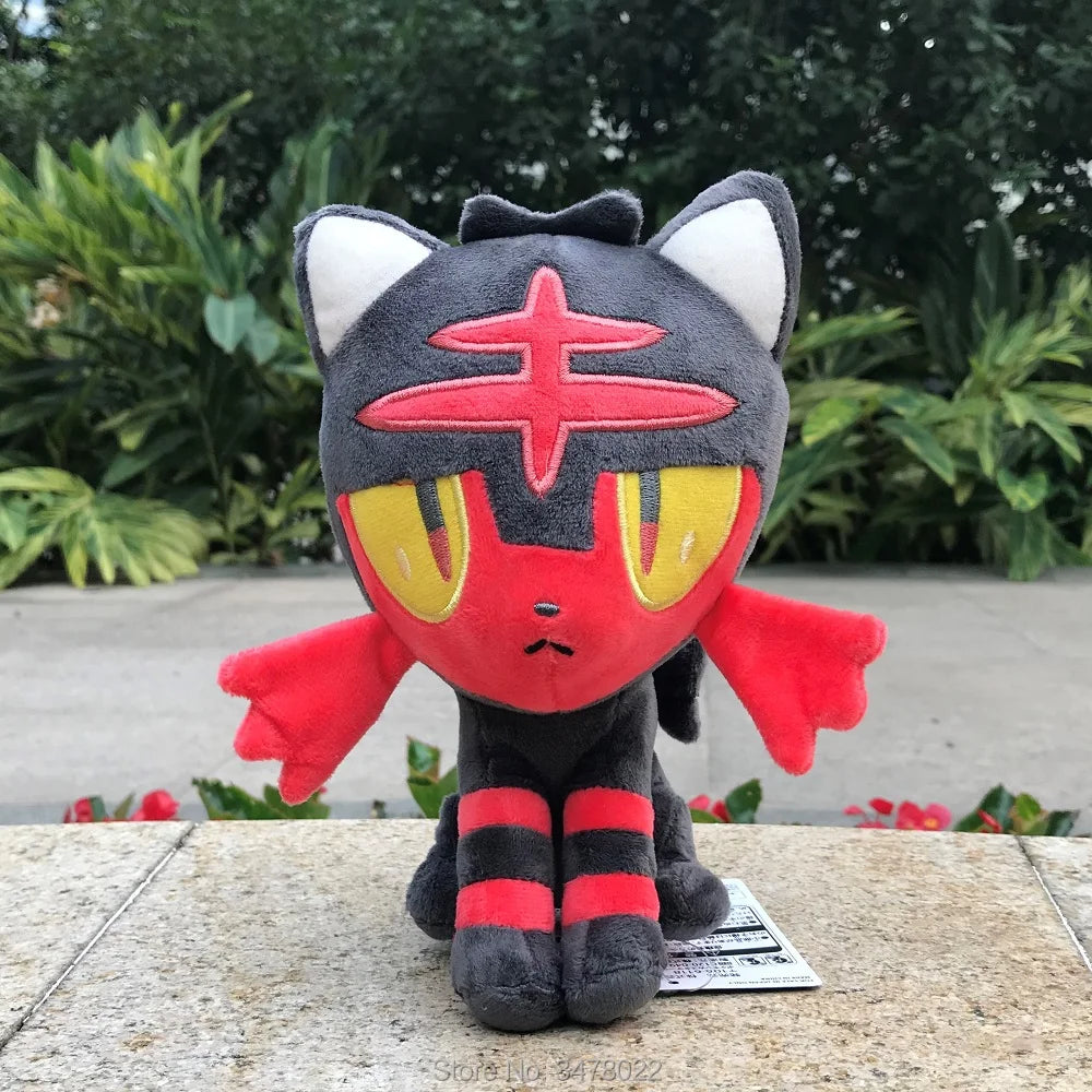 Anime Pokemon Plush Popplio Litten Rowlet Stuffed Toy Cartoon Soft Doll With Tag