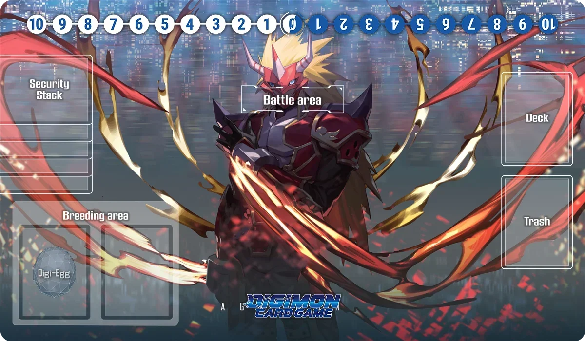 Digimon Playmat Omnimon Lady Devimon Beelzemon Imperialdramon Board Game Mat TCG CCG Trading Card Game Mat Anime Mouse Pad & Bag
