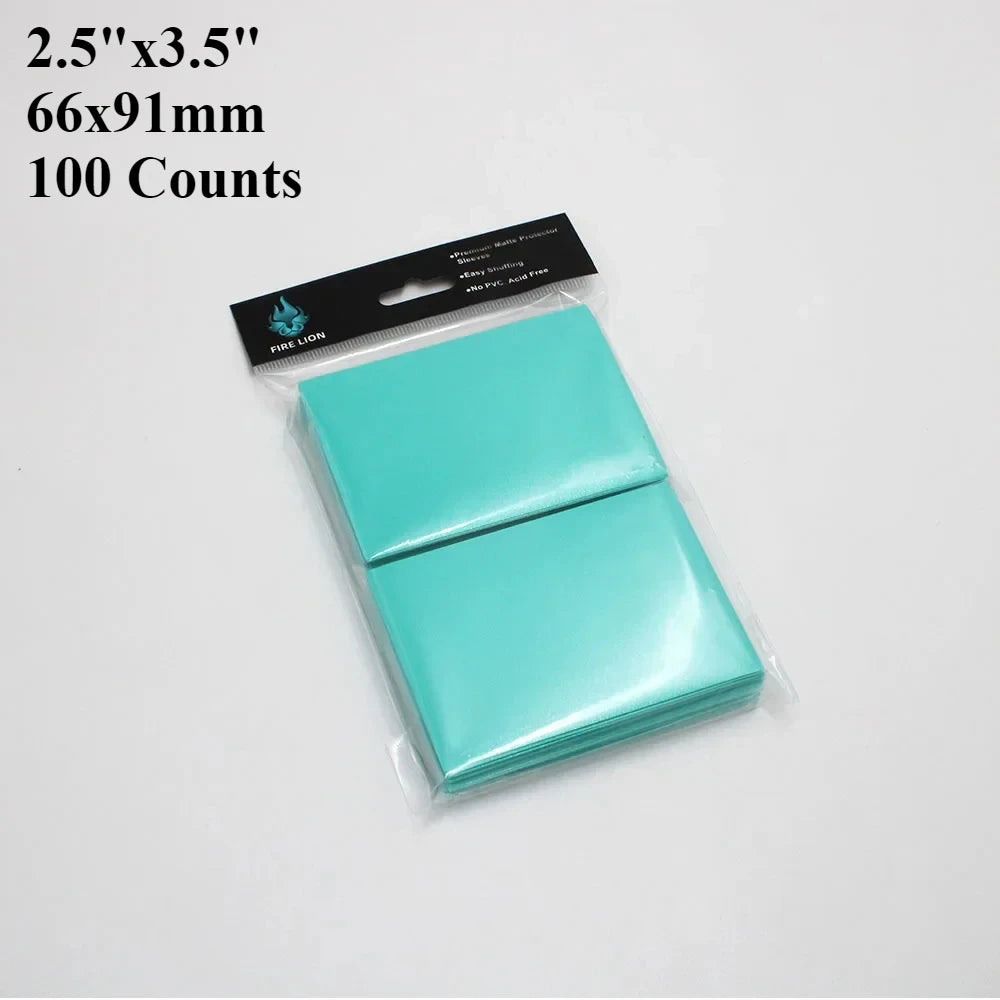 100 PCS 66x91mm Matte Colorful Standard Size Card Sleeves TCG Trading Cards Protector Tarot Shield Board Games Magical Cover PKM