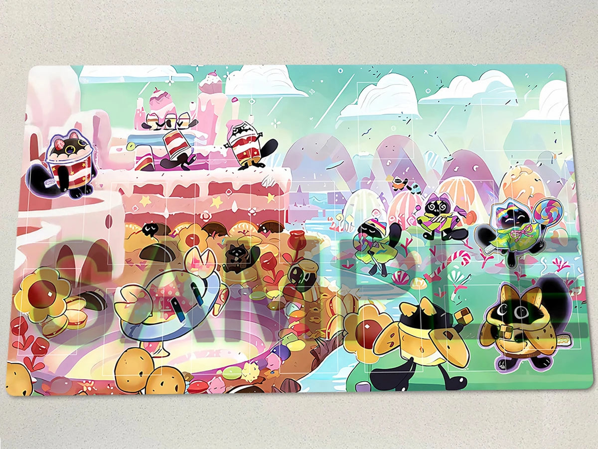 YuGiOh Playmat Yummysment Minion TCG CCG Mat Lollipo Cupsith Yummy Board Game Pad Trading Card Game Mat Anime Mousepad Free Bag