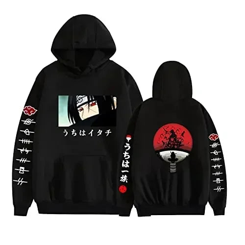 Anime Hoodie for Man Women Uchiha Itachi Sweatshirts Casual Clothes Akatsuki Fall Winter Children's Top Coat Warm Gifts