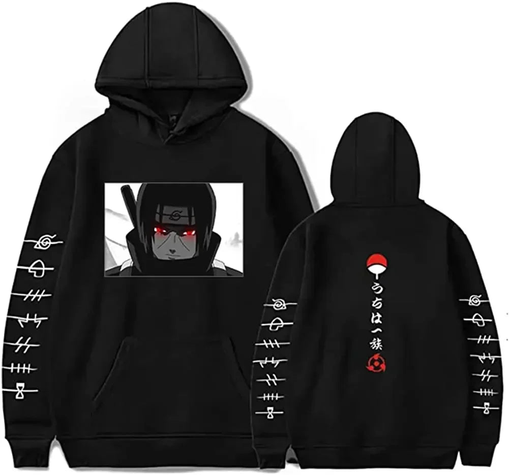 Anime Hoodie for Man Women Uchiha Itachi Sweatshirts Casual Clothes Akatsuki Fall Winter Children's Top Coat Warm Gifts